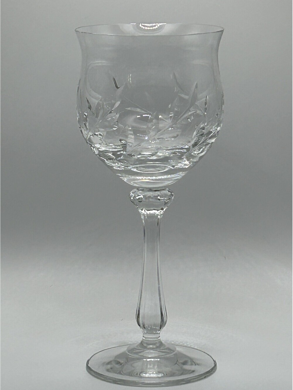 Vintage Mikasa VERSAILLES Crystal Cut Leaves Water Goblet 1980’s EUC